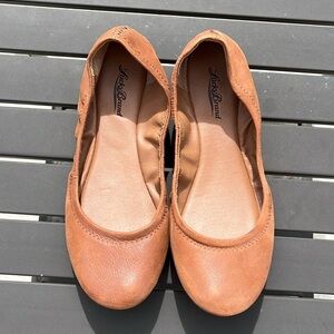 Lucky Brand Leather Ballet Flats, Brown